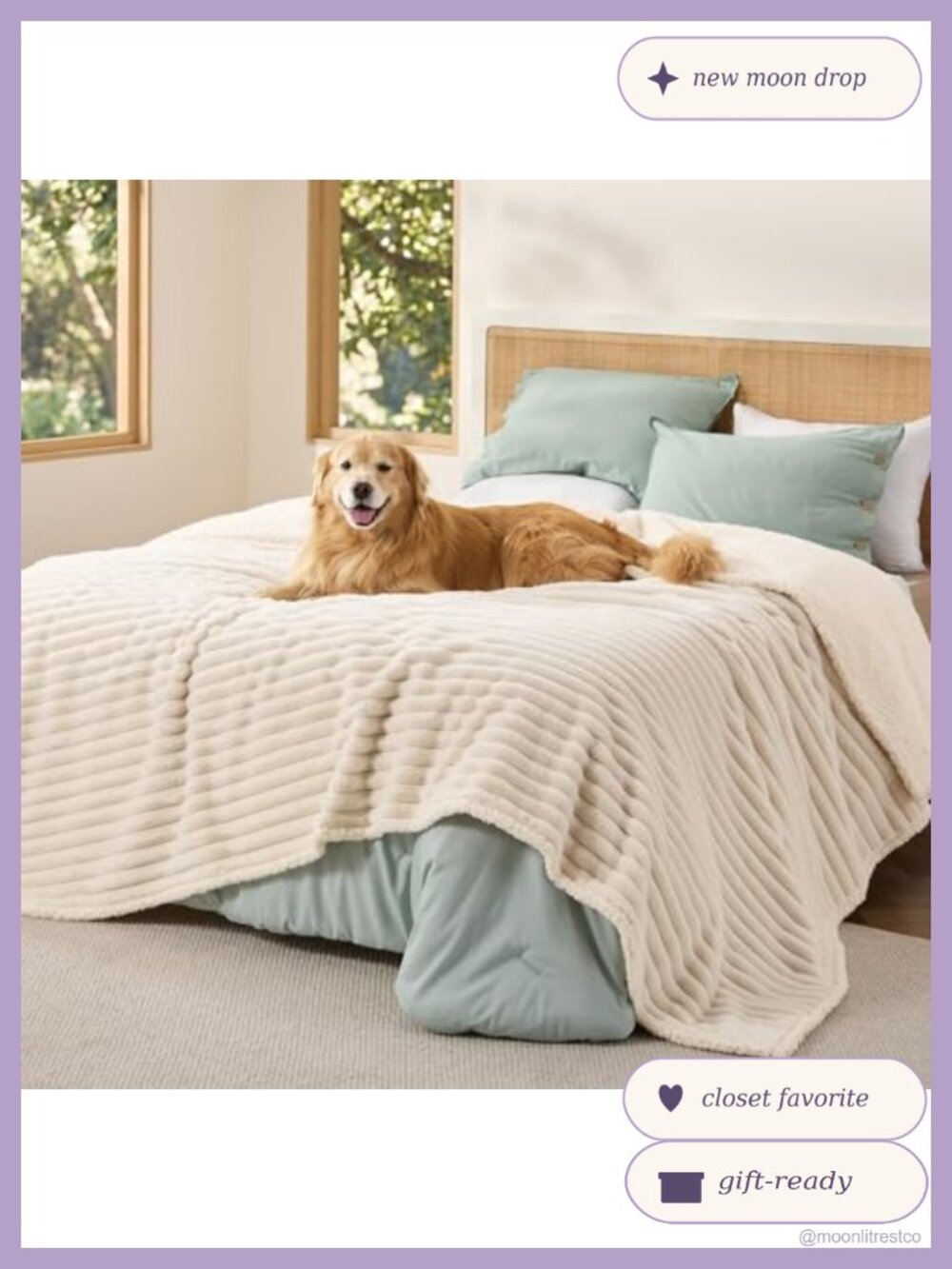 Bedsure ComfyFleece Waterproof Blanket King 86x108 Sherpa Corduroy